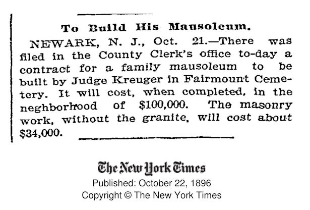 To Build His Mausoleum
October 22, 1895
New York Times
